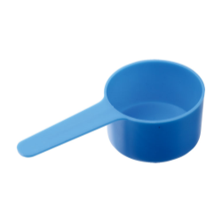 Blue Cylinder Recycled Plastic Measuring Spoon With Short Handle
